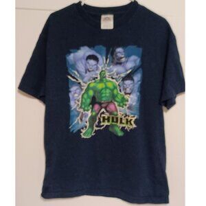 Vintage Marvel Incredible Hulk Shirt Black Size Large Huge Front Graphic AAA Tag